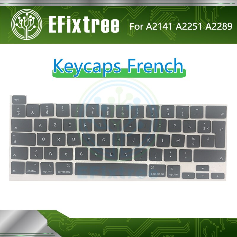 Laptop Toetsenbord A2141 A2289 A2251 Keycaps Russisch Portugees Zwitserse Ons Voor Macbook Pro Retina 13 "16" Toetsen Sleutel cap Set: French