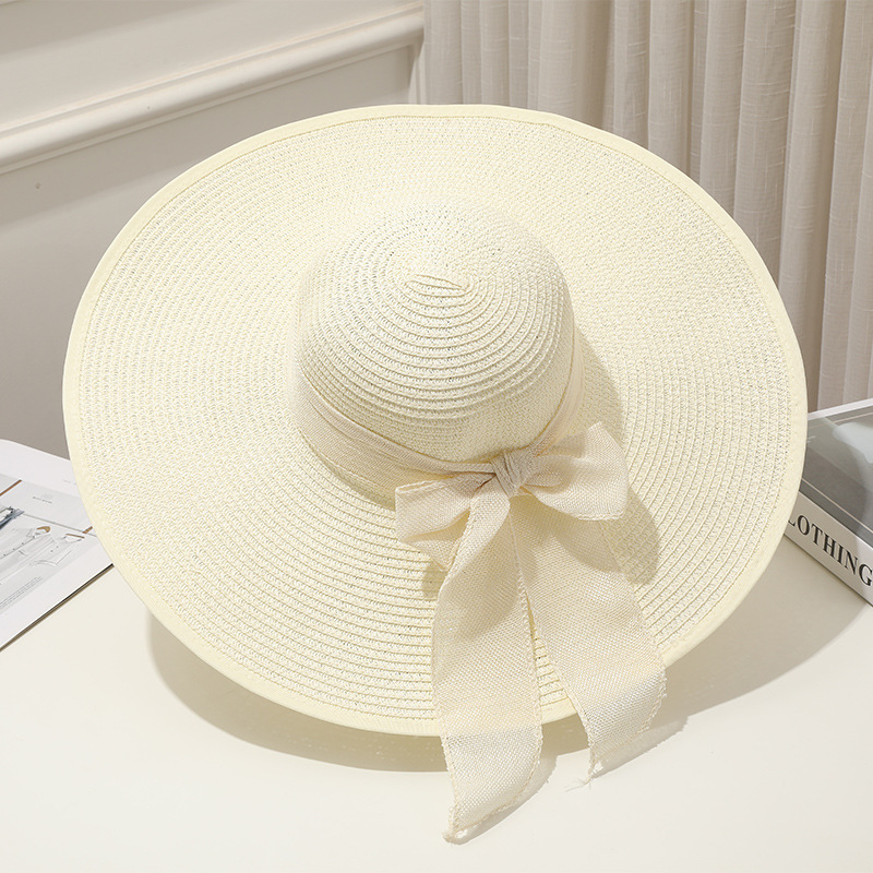Cappello Di Paglia Donna Estate Cappello Estate Tesa Larga Cappello Panama Fedora Pieghevole - Paglia Unisex Per Spiaggia E Viaggi Unisex Cappello Spiaggia
