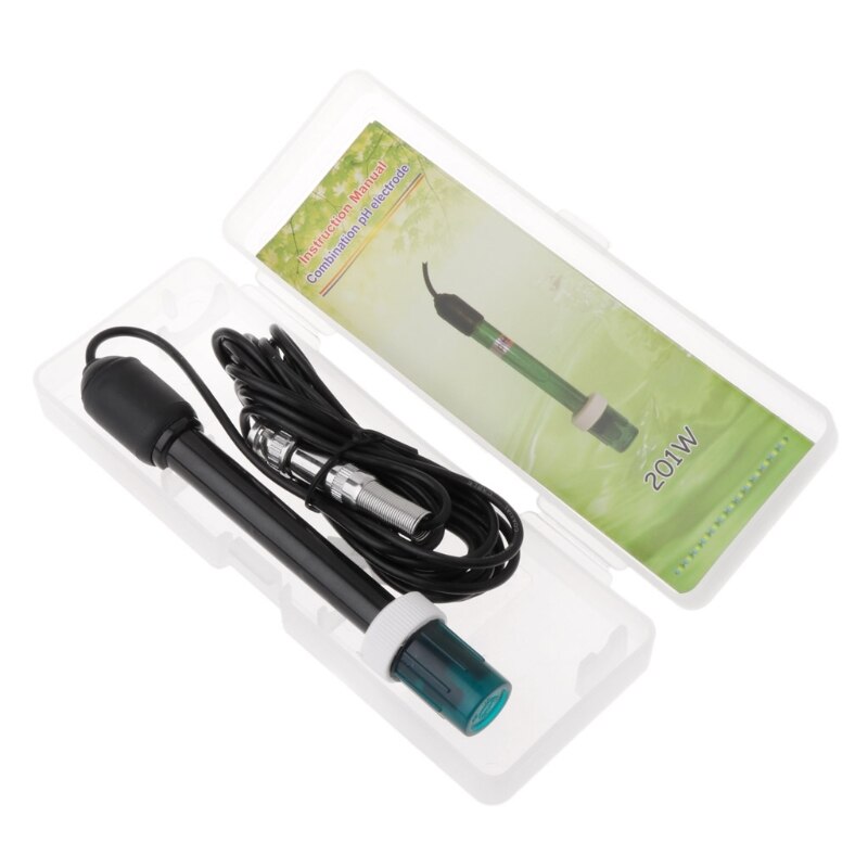 Practical 300cm Cable pH Single Electrode with BNC Socket Probe 0-14pH for pH Meter pH Controller Device Easy Monitoring