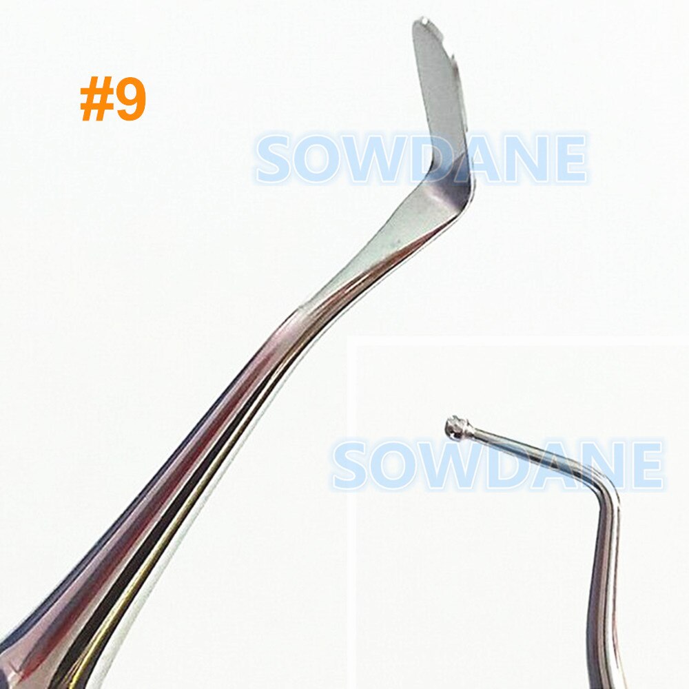 4Pcs Dental Rvs Composiet Vulling Instrument Spatel Amalgaam Plastic Dubbele Uiteinden Laboratorium Tool: 4 pieces  Code 9