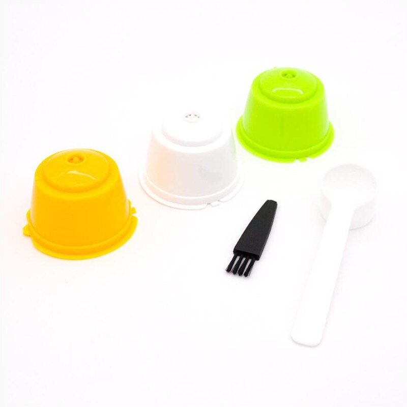 5pcs/set Reusable Coffee Capsule Filter Cup for Nescafe Dolce Gusto Refillable Caps Spoon Brush Filter Baskets Pod Taste Sweet: 2