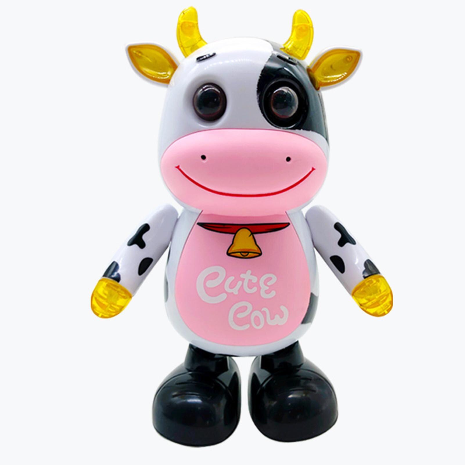 Electric Singing Dancing Cute Cow Model with Light Music Baby Educational Toy