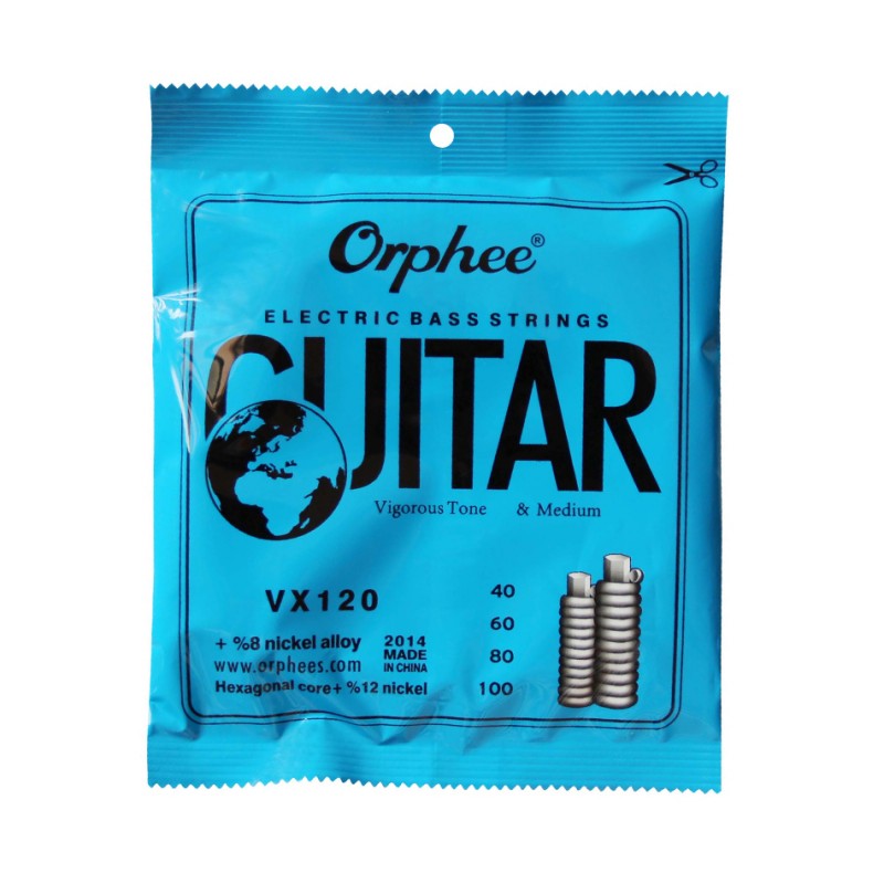 Cordas de aço hexagonal orphee, fio de liga de níquel de aço elétrico, luz média forte 4/5/6 para escolher: VX120