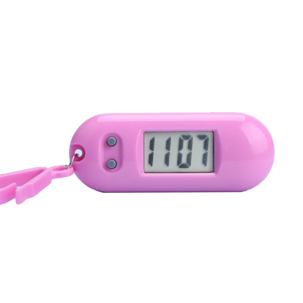 Electronic Clock Student Keychain Watch Silent LCD Digital Display Portable Student Exam Study Desktop Clock Keychain: Pink