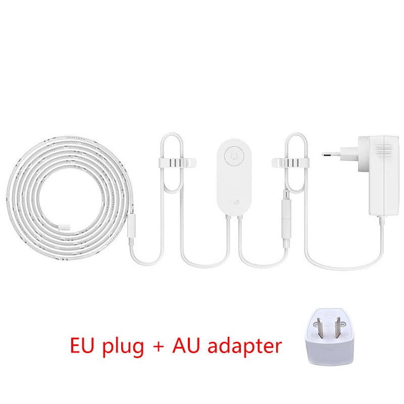 Yeelight fita led plus aurora, 2 metros, rgb, led 110v, 220v, trabalhos inteligentes, com homekit, google assistente xiaomi casa inteligente: Add AU adapter