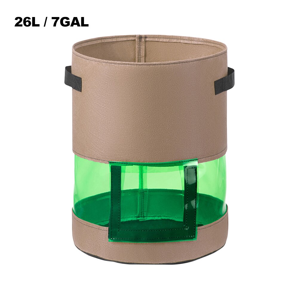 Plant Planting Bag Potato and Tomato Covered Middle Transparent Potato Planting Bag: Blue