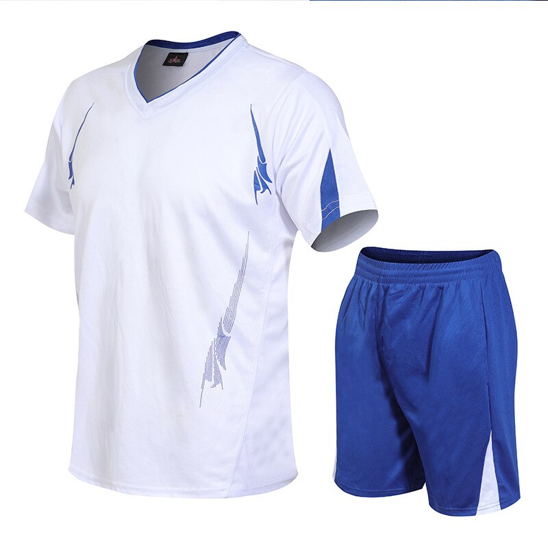 summer sports and fitness quick-drying two-piece football running training physical training suit men