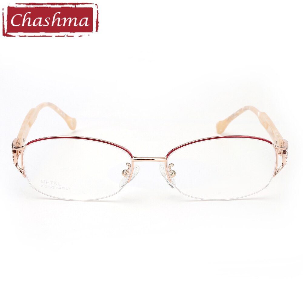 Chashma-Gafas ópticas con montura de titanio puro para mujer, Lentes ópticas de , montura de , Gafas ligeras con diamantes de imitación