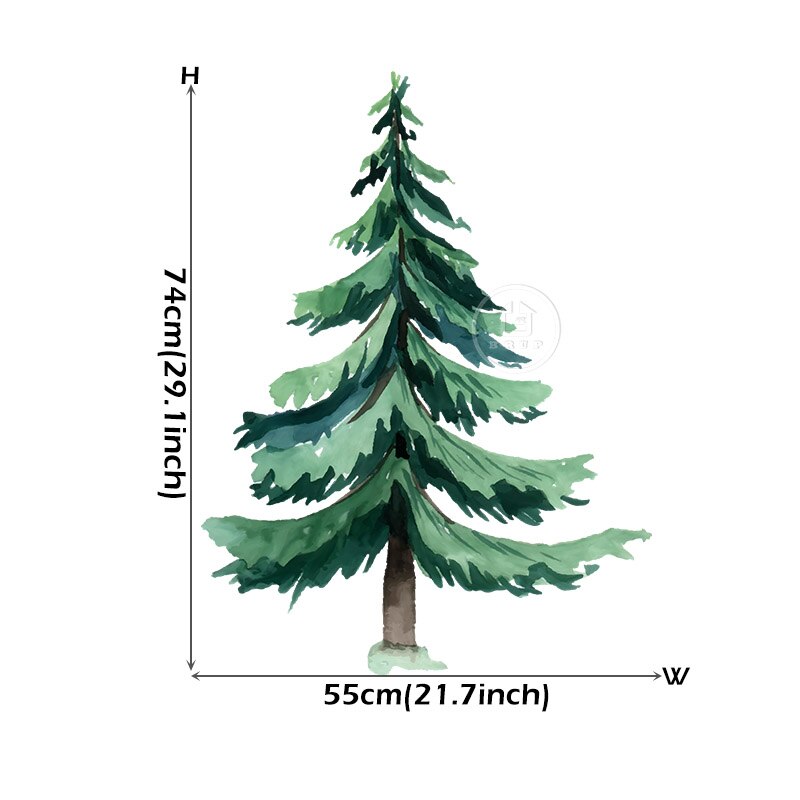 Brup Aquarel Tropische Bos Dier Muurstickers Kinderkamer Muurstickers Voor Kinderkamer Decoratieve Sticker Diy Muurstickers: Tree4