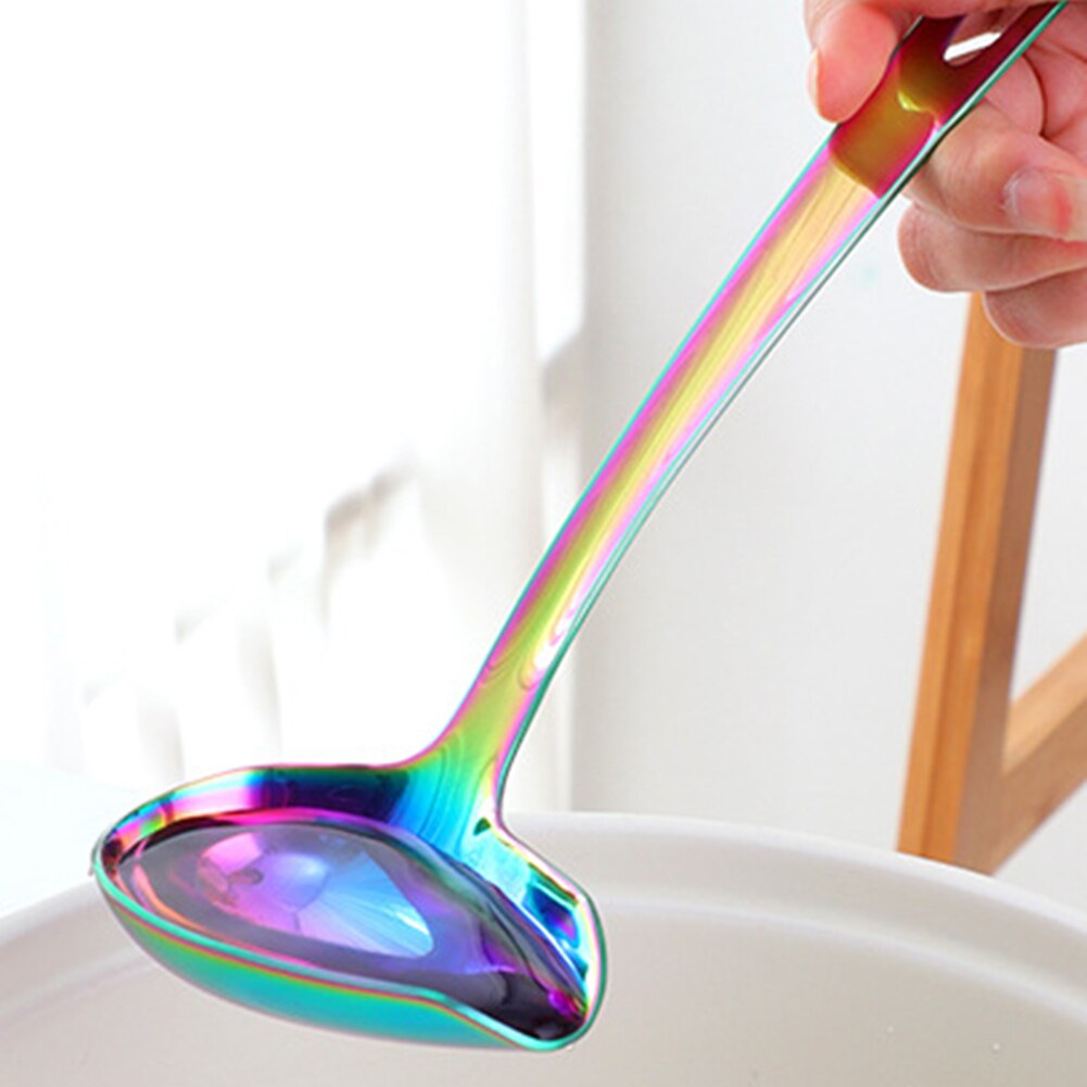 Stainless Steel Duck Mouth Oil Spoon Ladle Scoop Tableware Coffee Spoon Long Handle Tea Spoons Kitchen Drinking Flatware