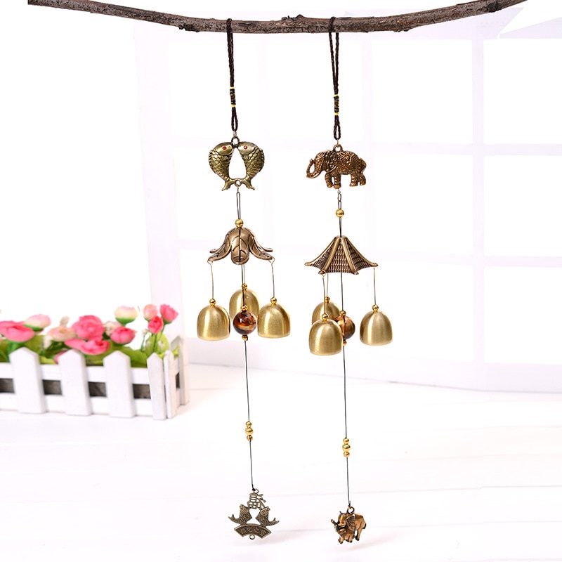 Wind Chime Antique Cooper Home Wall Hanging Decoration Windchime Garden Ornament Bells Tuulikello Kurant Wiatrowy UYT Shop
