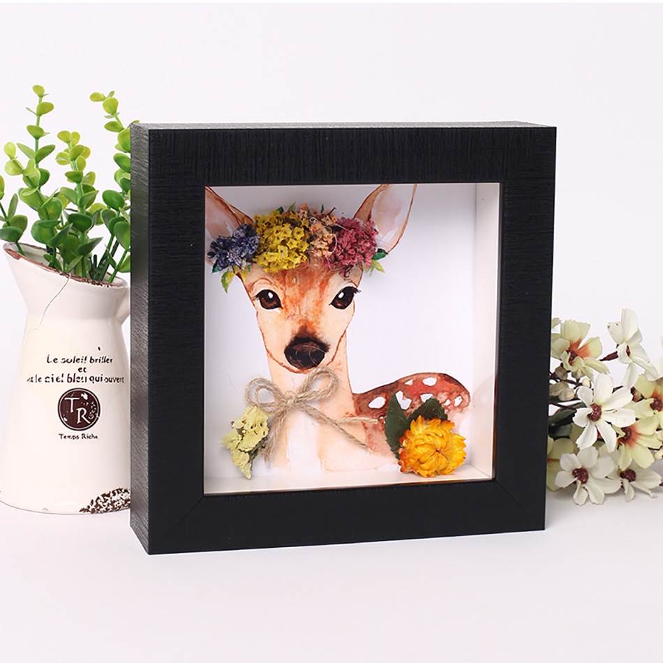 Shadow Box Frame Depth 3CM For Handmade DIY Flowers,Art Crafts,Pins, Medals,Tickets,Phone Accessary Dispaly,3D Photo Frame Box