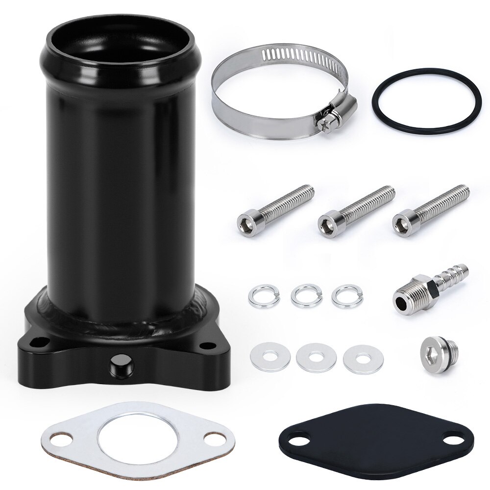 57MM EGR Valve Replacement Pipe For 1.9 8v TDI PD130/PD150 2.25" Diesel EGR Delete Kit VR-EGR02: black