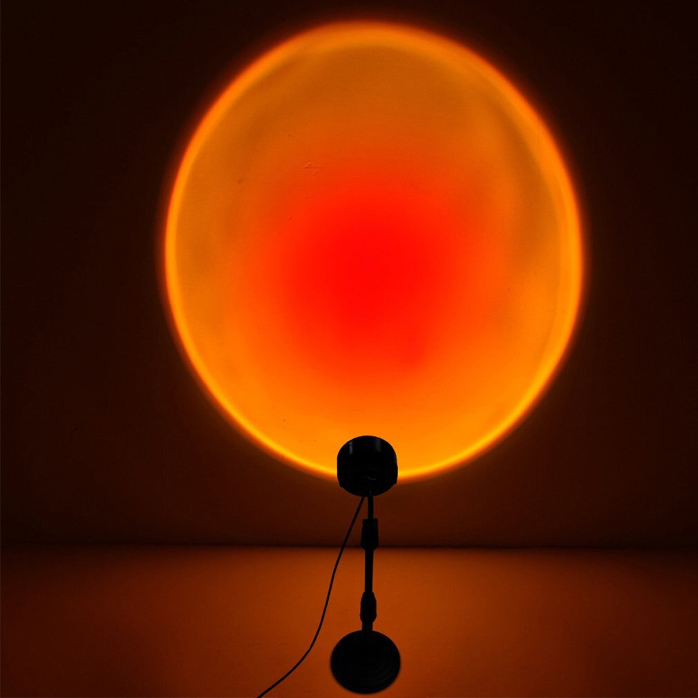 Zonsondergang Projectie Nachtverlichting Live-uitzending Achtergrond Als Galaxy Projector Sfeer Regenboog Lamp Slaapkamer Decoratie: Adjustable SunsetRed