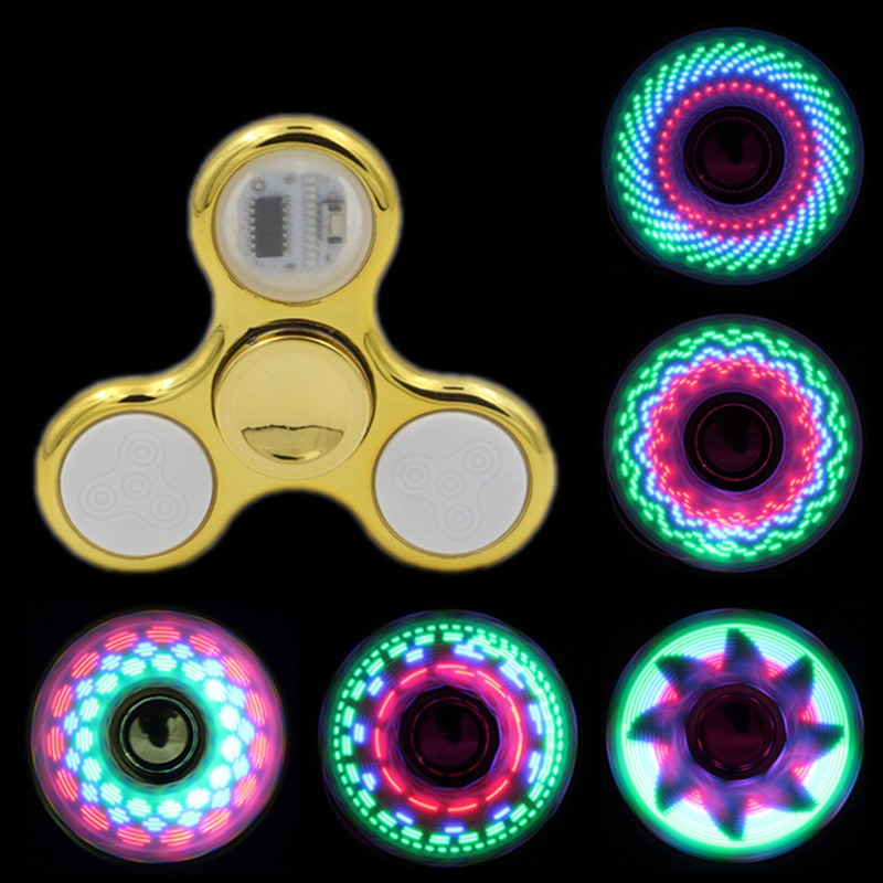 6 Kleuren Led Lichtgevende Fidget Spinner Veranderingen Hand Spinner Golw In Het Donker Stress Relief Speelgoed Voor Kids