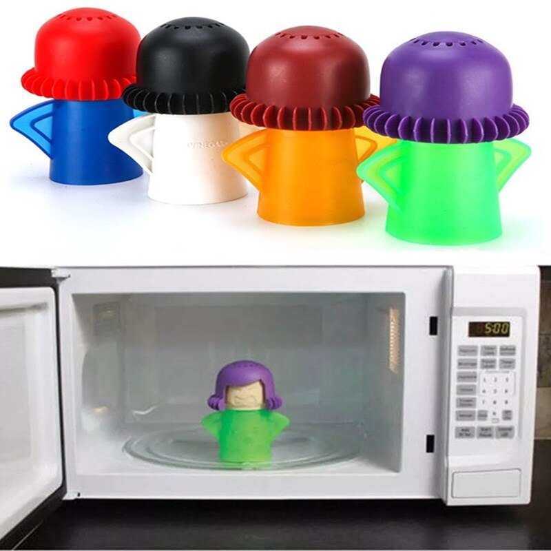 Angry Mama Microwave Cleaner Oven Steam Cleaner Easily Cleans Microwave Appliances for The Kitchen Refrigerator Cleaning Tools
