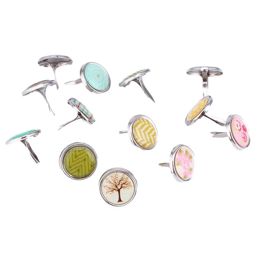 50pcs Round Paper Fasteners Useful Alloy Brads Brad Fastener for Decoration