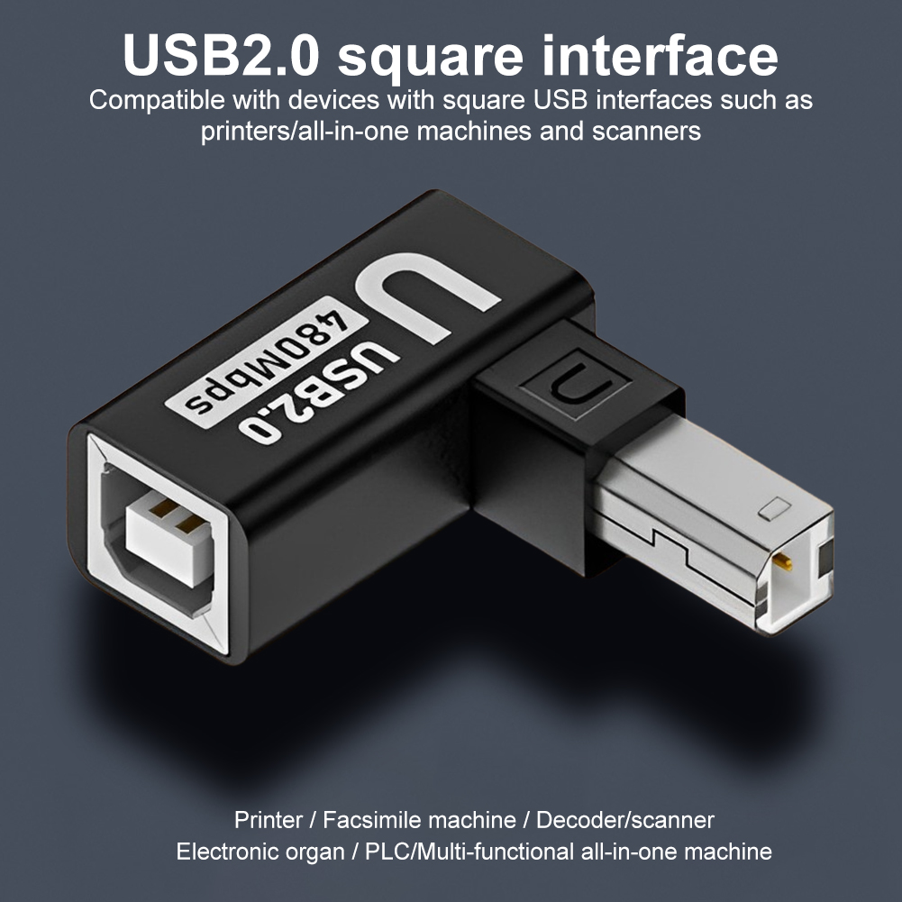 USB 2,0 Typ B Druck adapter Buchse Stecker zu Buchse Konverter 90 Grad USB B Drucker adapter Erweiterungs adapter für Druckers canner