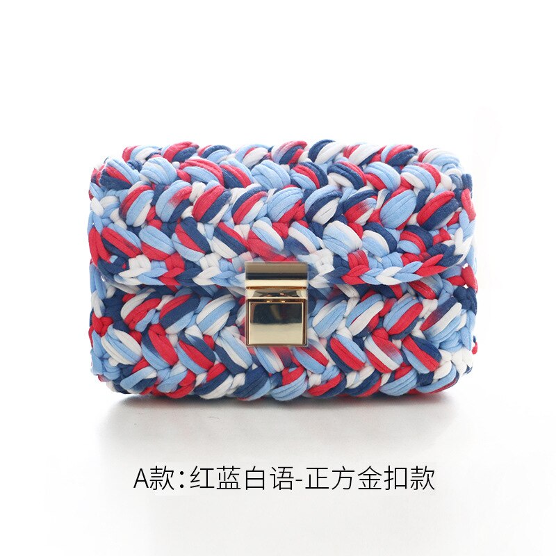 Cloth line hand-knitted thread DIY cloth bag DIY hand-knitted bag: A-b04