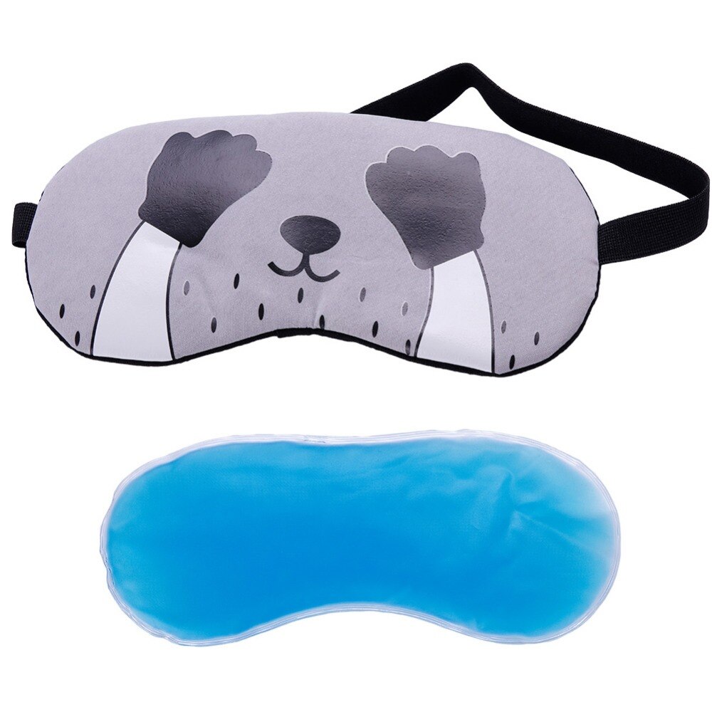Schlaf Augen Maske Nette Katze Karikatur Hilfe Komfortable Eis Kompresse Gel Reise Schlaf-Rest-auge Schatten Abdeckung Augenbinde
