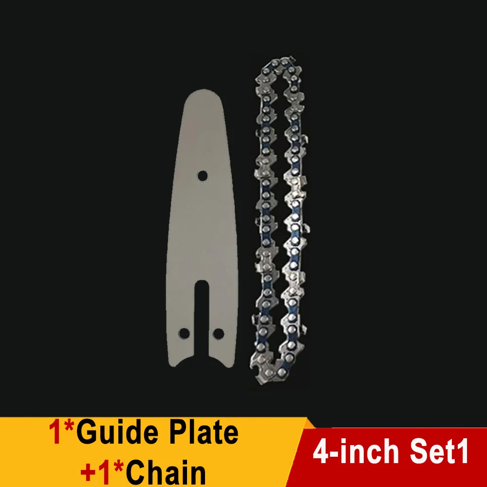 4 Inch Elektrische Kettingzaag Geleiding Vervanging Mini Stalen Kettingzaag Kettingen 4 "Tuin Draagbare Elektrische Zaagonderdelen Elektrisch Gereedschap Blad: Grey