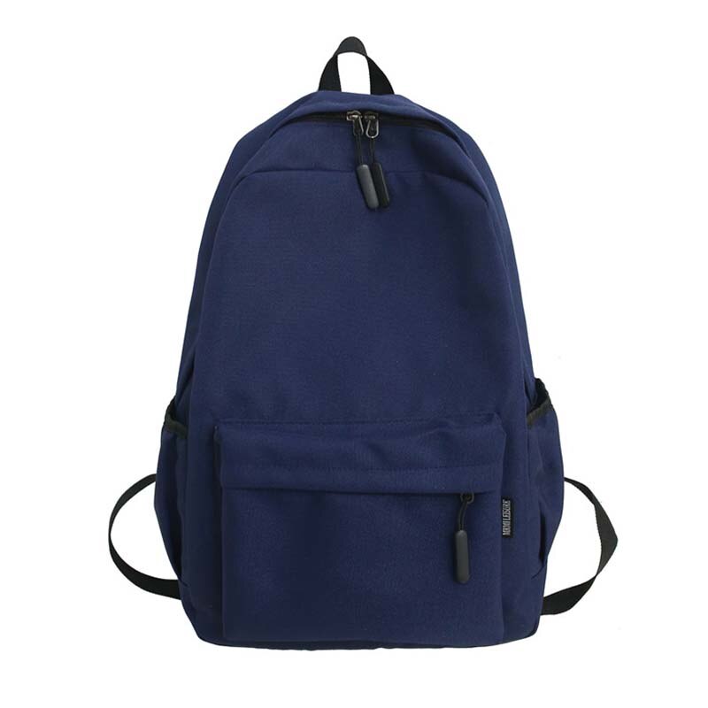 Hocodo Mannen Vrouwen Rugzak Effen Kleur Mode Schooltas Voor Tiener Rugzakken Vrouwelijke Schouder Reistas Rugzak Mochila: Blue