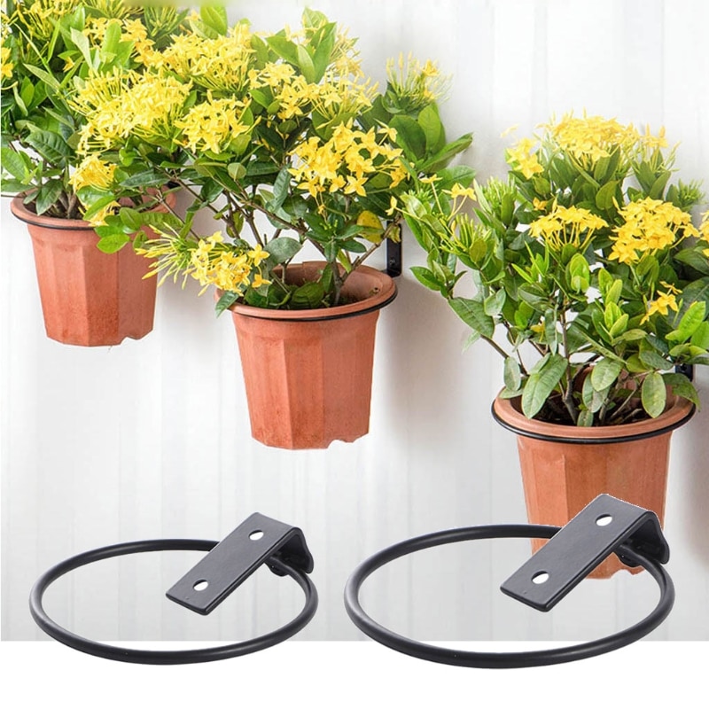 3 pakke planteholder ring urtepotteholder ring vægmonterede vægplanter kroge  m2ef