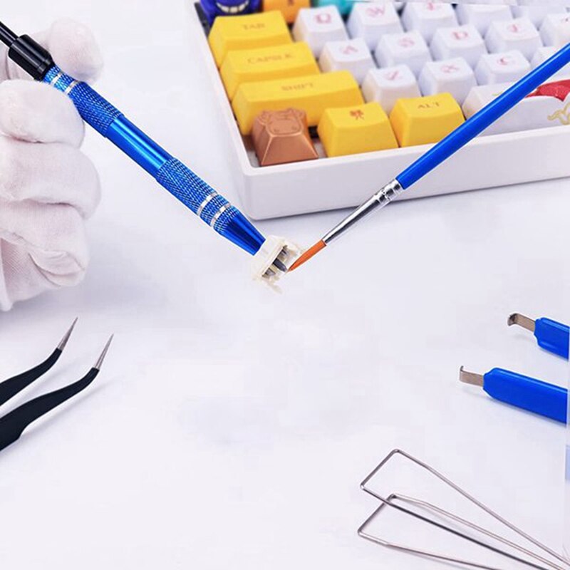 Kit de limpieza para teclado mecánico, herramienta extractora de 4 garras, limpiador de teclado, interruptor