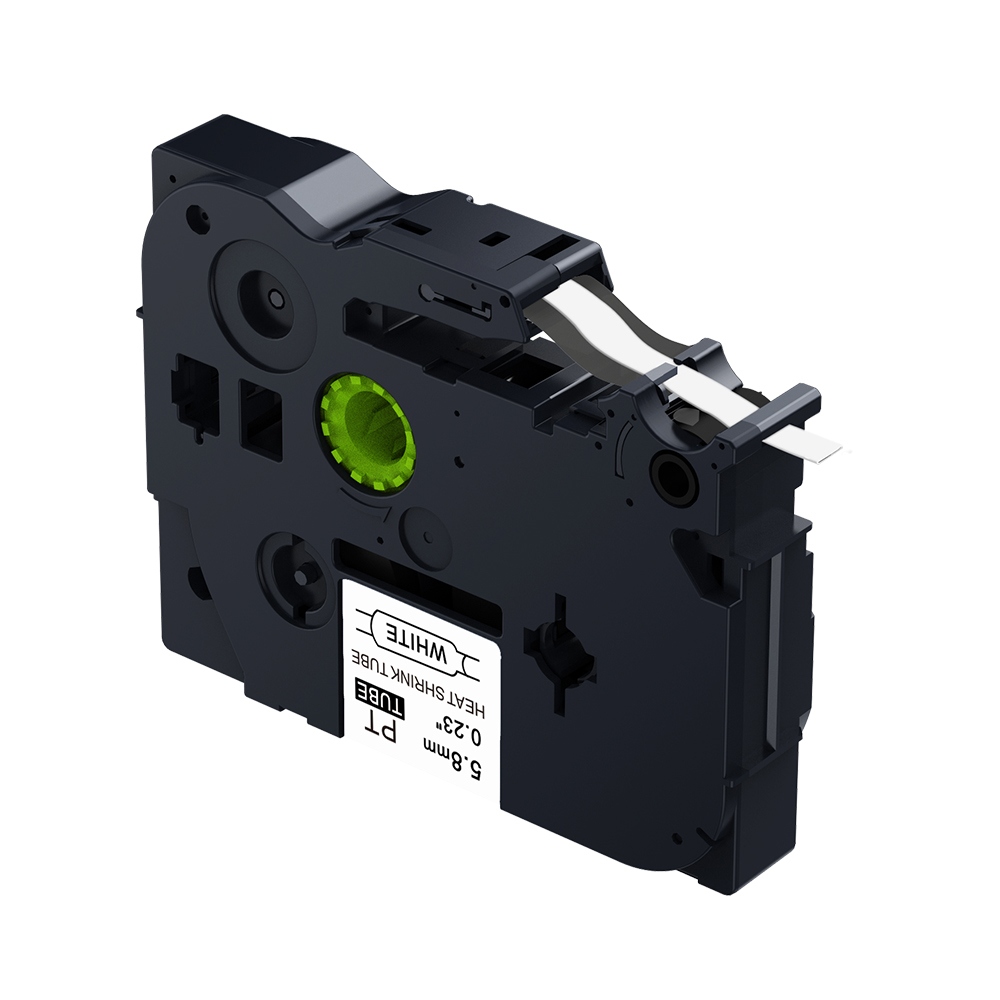 1 st. hse krimpkous tape cartridge hse -211 zwart op wit 5.8 mm x 1.5m hse tape voor brother p touch kabelmarker