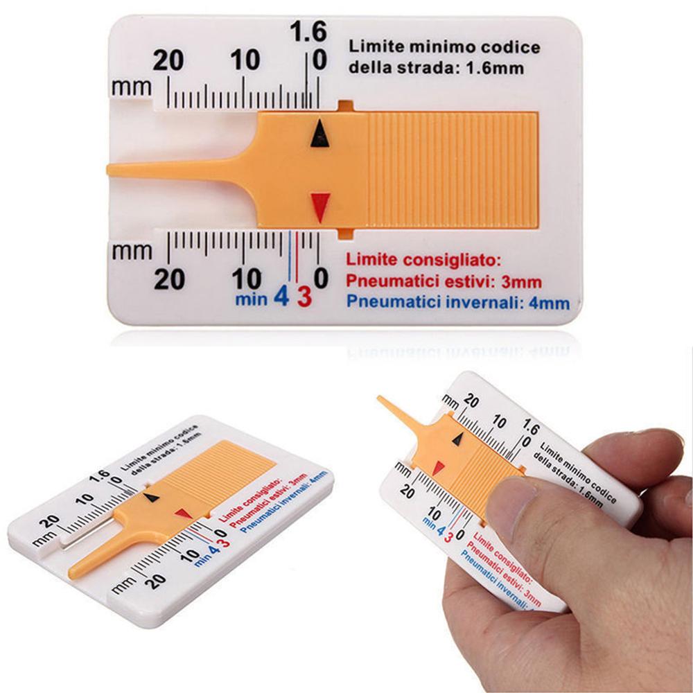 Tyre Tread Depth Gauge Car Motorcycle Trailer Van Wheel Compact Measure Tool