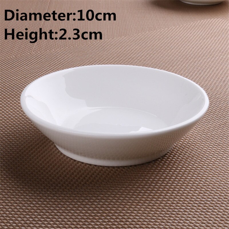 Keramik Japanischen Restaurant Geschirr Kleine Tauch weiß Sojasauce Erzähler tablett platte Geschirr Würze Butter Untertasse Gerichte: 10xH2.3cm