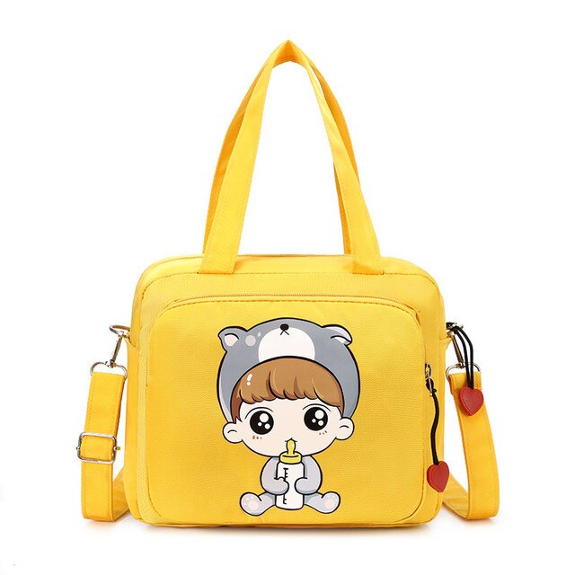 Mama Tas Outdoor Reizen Een Schouder Luiertas Multifunctionele Moeder En Baby Tas Klein Formaat Grote Capaciteit Draagtas 23*14*20Cm: Yellow