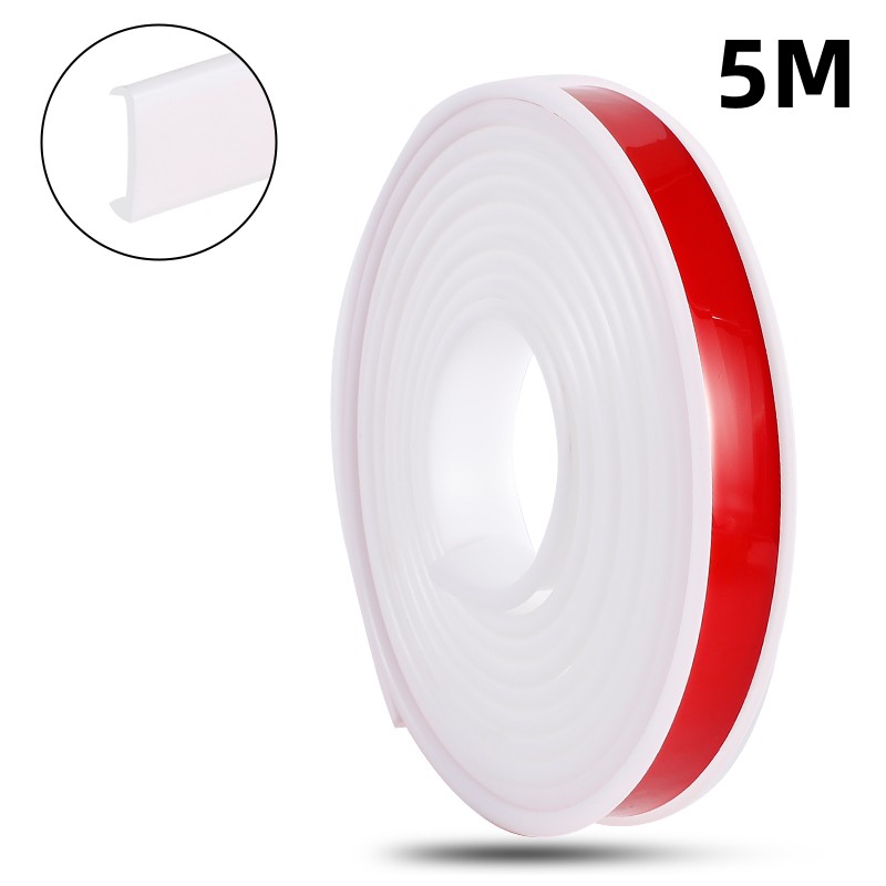 5M U-vormige Kantenverlijming Tape Meubels Zelfklevende Tafel Stoel Houten Bord Kast Randbeschermer Houten Kast Decoratie Tape: Kaki / 12mm