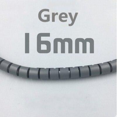 5 Meters 16FT Cable Management Protector Wire Wrap Cord Tidy Organizer Tube Hider Flexible Expandable Home Office Wire Concealer: 16mm grey