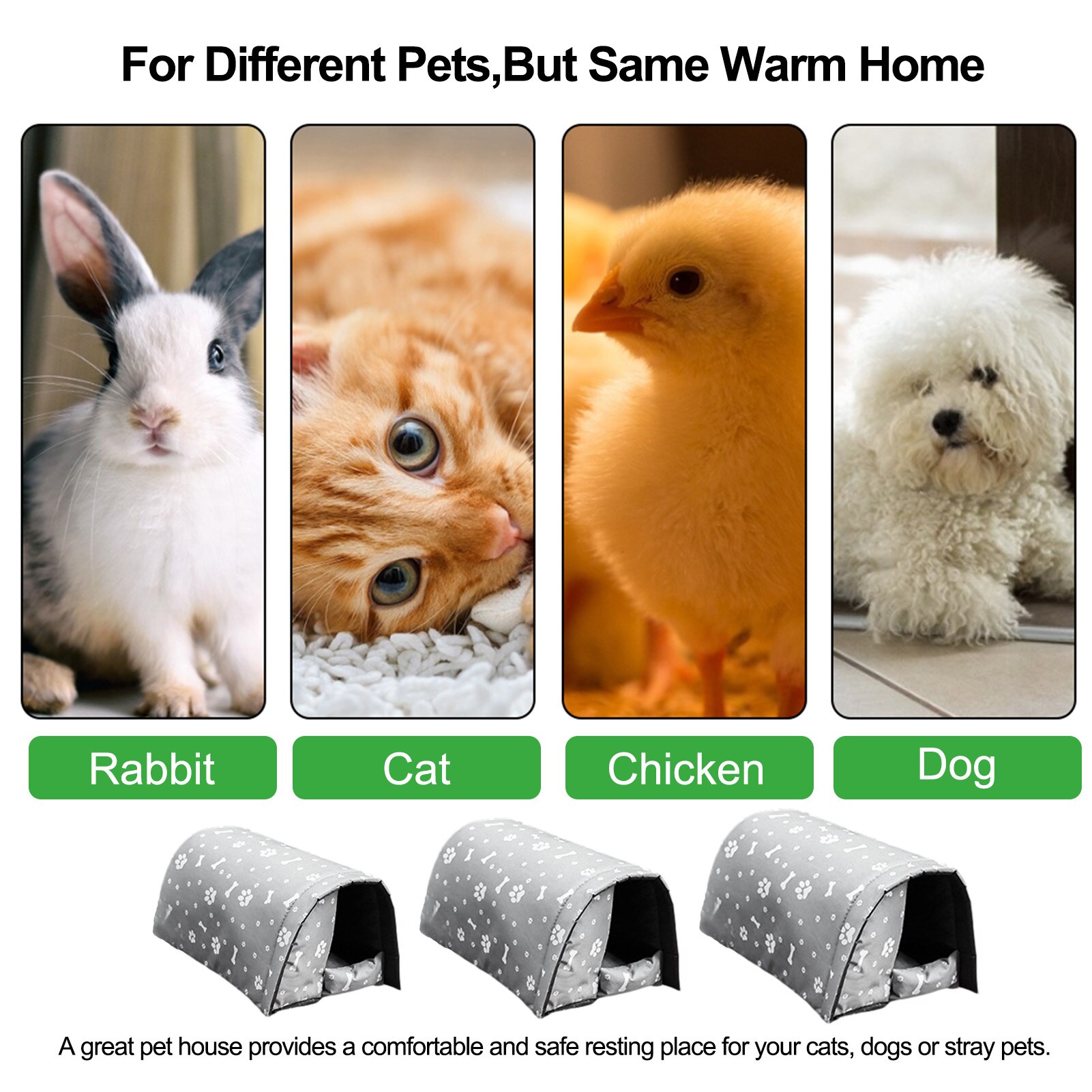 Pet House Waterproof Dog Kennel Cat House Pet Shelter For Pets Indoor Outdoor Sleeping Warm House For Your Small Dog