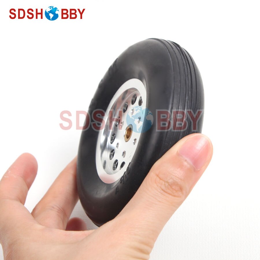 RC Airplane Use 3.5in/89mm Rubber Wheel with CNC Aluminum Hub D89*H25*5mm
