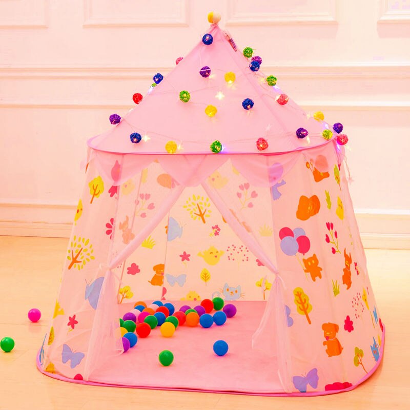 Kinder Zelt Wigwam Tipi Spielhaus Ball Pool Tragbare Spielzeug Zelt Prinzessin Schloss Kinderzimmer Decor Tipi Baby Geburtstag