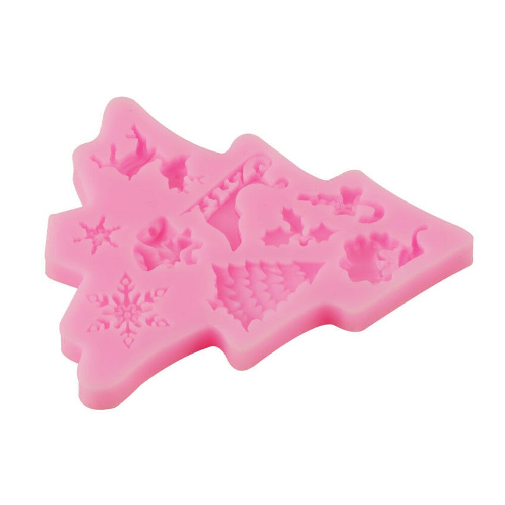Kerstboom decoratie cake plunger mold Fondant pastry cookies cutter bakvorm kerstboom omgezet in suiker siliconen