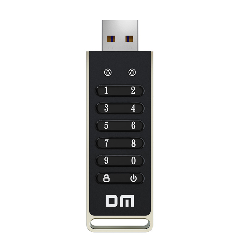 DM FD063 256-bit Encrypted USB Drive Password Secure Flash Drive USB3.2 U Disk Support Reset/Wipe/Auto Lock Function: 128GB