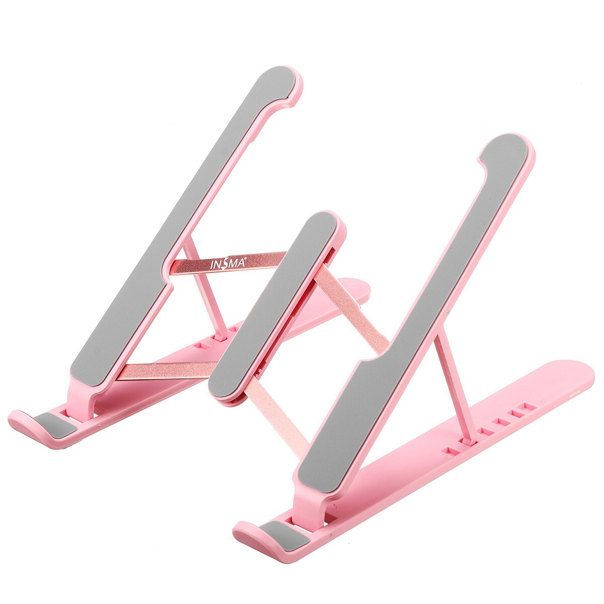 Insma P1 Pro Opvouwbare Abs & Aluminium Foldabl Laptop Tablet Stand Draagbare Desktop Houder Verstelbare Laptop Accessoires: Roze