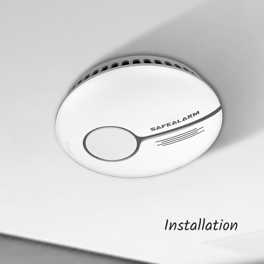 CE Certified Tuya Smart Home Security Battery Operated Fire Smoke Detector with Mobile Remote Monitoring