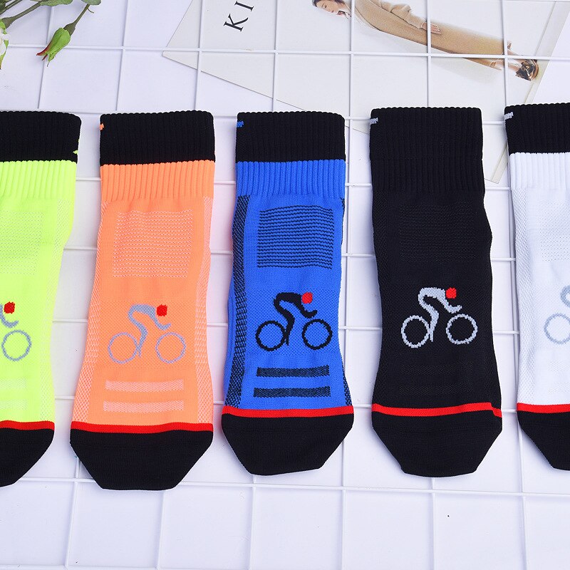 Men Women Cycling Sock Breathable Outdoor Basketball Socks Protect Feet Wicking Bike Running Football Sport Socks