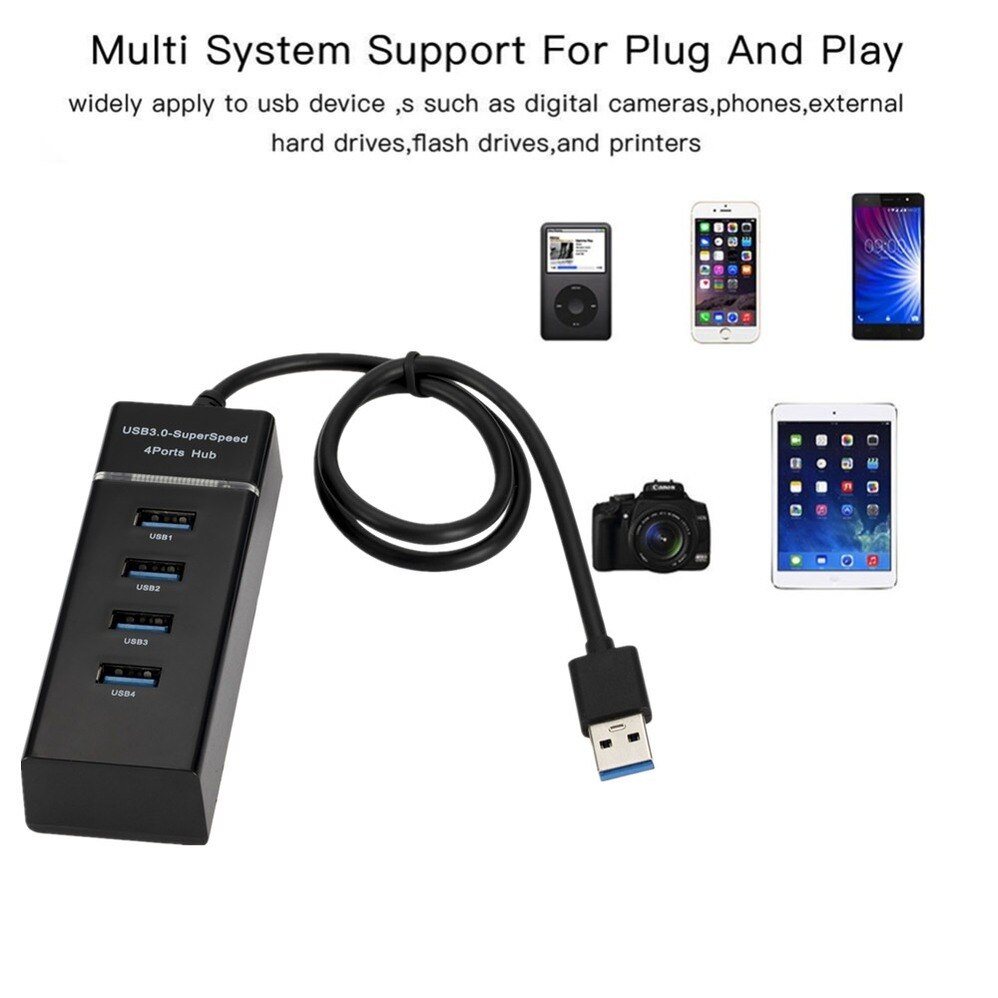 USB 4 Ports High Speed HUB High-Speed 4 Port USB 3,0 Multi HUB Splitter Expansion für Desktop PC laptop Adapter USB 2,0 HUB