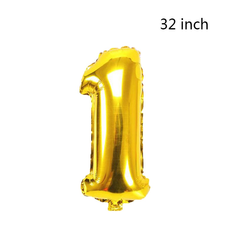 Ballons pour bébé 1 premier anniversaire | Ballon pour fille et garçon de 1 an, ballons avec numéros à feuille d'aluminium, décoration de fête pour enfants, de fête