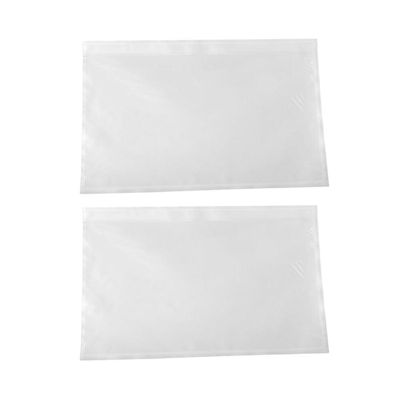 100pcs Self-Adhesive Packing List Envelopes Transparent Packing List Pouches for Invoice Label (15x18cm)