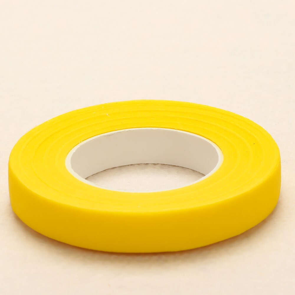 Valentijnsdag 30Yard 12Mm Zelfklevend Papier Tape Bloemen Stem Voor Garland Kransen Diy Ambachtelijke Kunstmatige zijde Bloem Decoratieve: Yellow