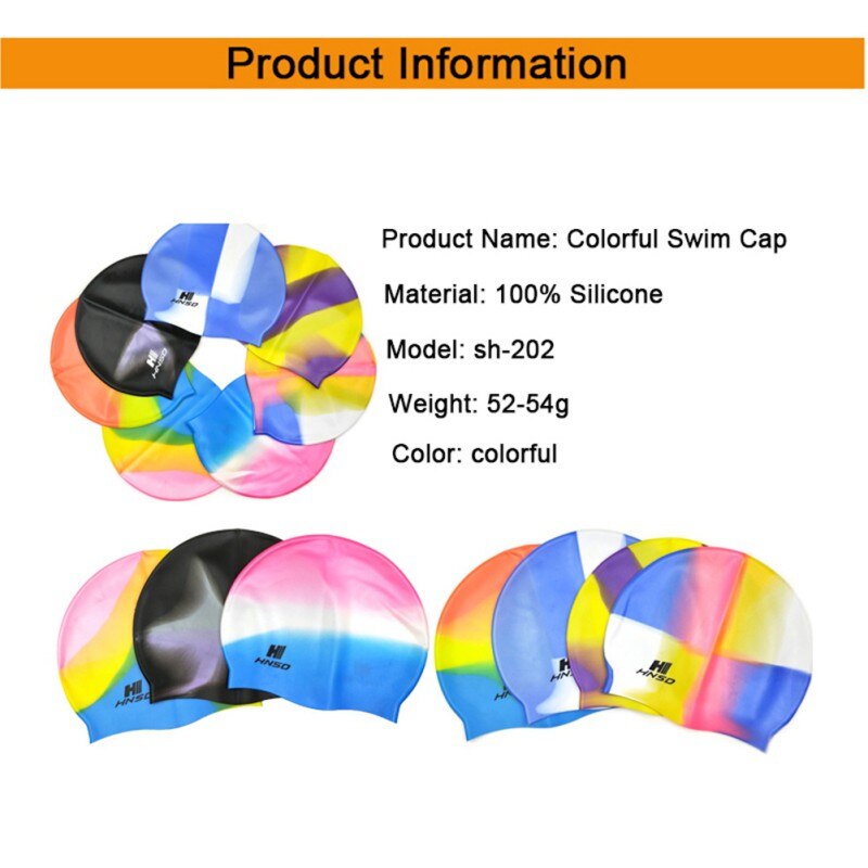 Sports Waterproof Silicone Elastic Protection Long Hair Sports Swimming Cap High Elastic Headless Swimming Hat