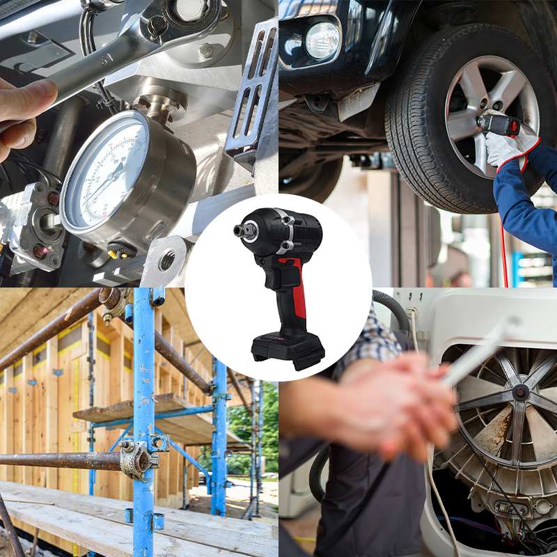 520N.m Electric Brushless Impact 8mm Stepless Speed Rechargeable Power Tool LED Light Construction Woodwork For Makita Battery