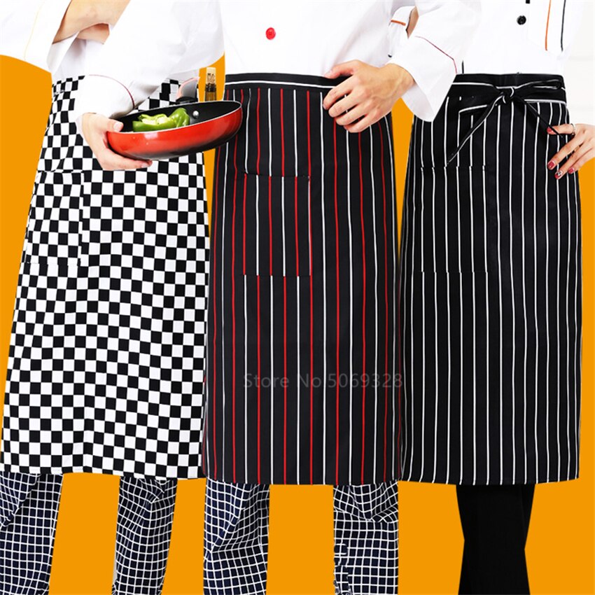 Unisex Adult Restaurant Apron Kitchen Work Wear Men Food Service Oil-Proof Cooking Waiter Cafe BBQ Hairdresser Uniform Accessory