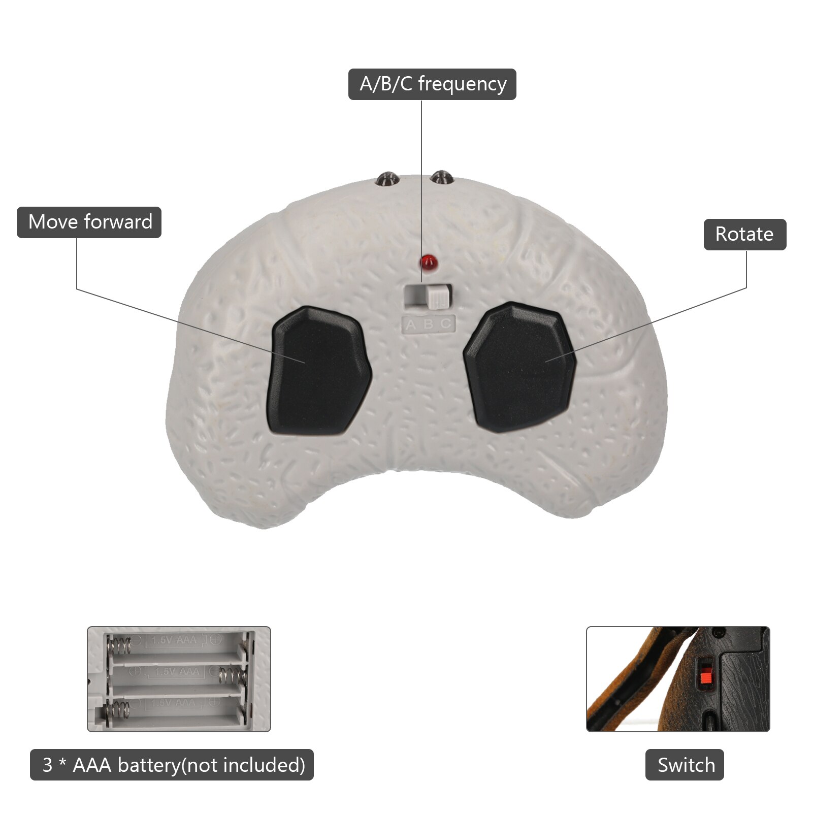 Electronic pet Remote Control Simulation tarantula Eyes Shine smart black Spider Halloween RC Tricky Prank Scary Toy